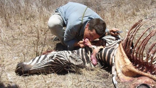 Bear Grylls – Man Vs. Wild? HA! More Like Man Vs. Putting Disgusting Junk In His Mouth.